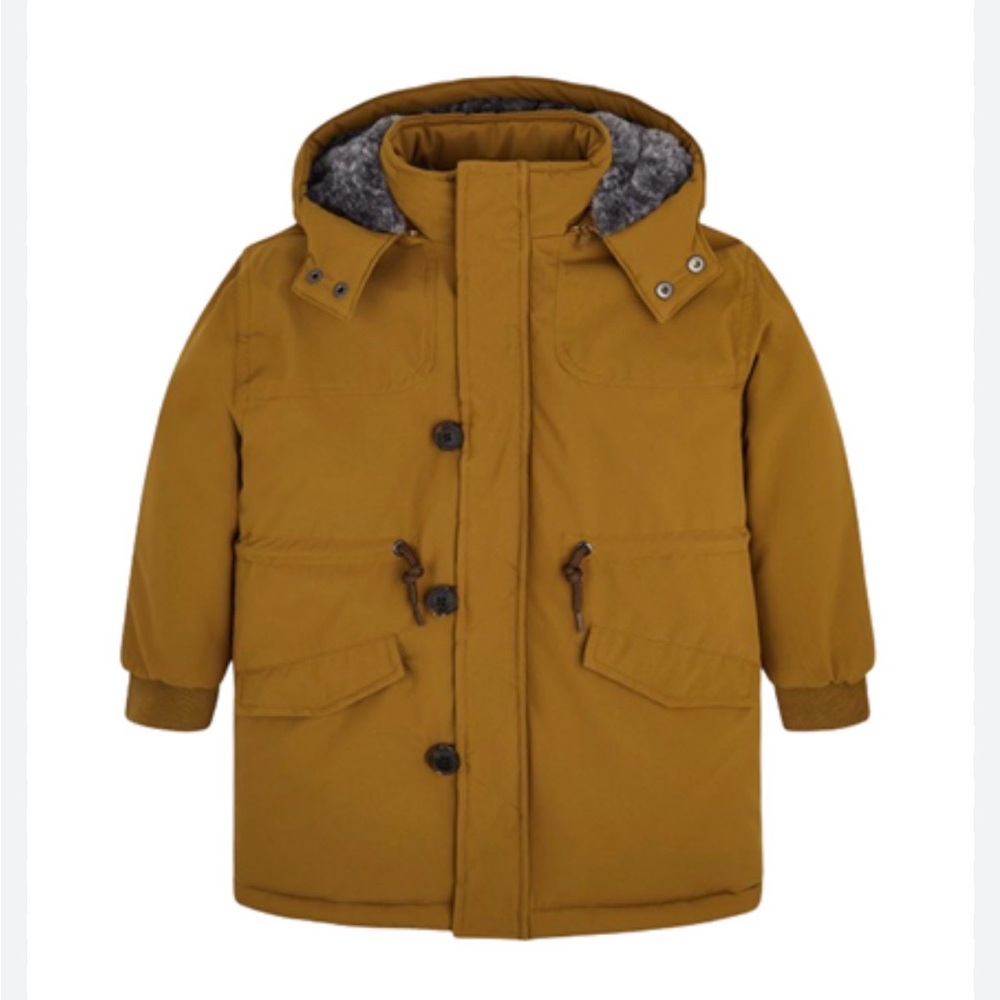 Mayoral Golden Brown Hooded Puffer Coat